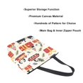 thumbnail image 3 of FORMRS Womens Canvas Tote Bag with Zipper Inner Pocket Shoulder Handbag, Christmas Gift Train, 3 of 7