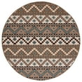 thumbnail image 4 of SAFAVIEH Veranda Luwig Geometric Indoor/Outdoor Runner Rug, Creme/Brown, 2'3" x 12', 4 of 10