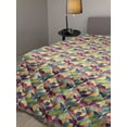 thumbnail image 2 of Floral Down Alternative Comforter, Continuous Pattern of Flowers and Dots and Blossoming Vintage Design, Microfiber Quilt for All Season, 5 Sizes, Indigo and White, by Ambesonne, 2 of 3