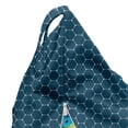 thumbnail image 5 of Geometric Lounger Chair Bag, Simplistic Outline Pattern of Hexagons Grid with Dotted Edges, High Capacity Storage with Handle Container, Lounger Size, Petrol Blue and White, by Ambesonne, 5 of 5
