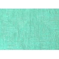 thumbnail image 1 of Ahgly Company Machine Washable Indoor Rectangle Solid Turquoise Blue Modern Area Rugs, 2' x 3', 1 of 4
