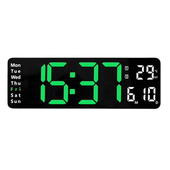 Reloj de pared digital Matsuzay grande RGB verde negro