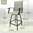 Timechee Set of 2 Outdoor Patio Swivel Bar Stools with Back, Bar Height