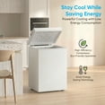 thumbnail image 5 of TABU Chest Freezer, 5.0 Cu Ft Deep Freezer with Adjustable Temperature, Compact Freezer with Top Open Door (White), 5 of 9