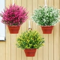 thumbnail image 6 of Viworld 24 Bundles Artificial Lavender Flowers Outdoor Fake Flowers for Decoration UV Resistant No Fade Faux Plastic Plants Garden Porch Window Box Décor (hot pink), 6 of 7