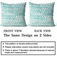 thumbnail image 2 of Polka Dot Pillow Covers Set of 2 Teal Green Cream Throw Pillows 18x18 in Outdoor Boho Design Brush Strokes Decorative Pillowcase Square Cushion Cover Linen Pillow Case for Home Sofa Couch Bed, 2 of 6