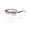 thumbnail image 2 of 3 Pairs of Gradient Gray Reading Glasses 1.50 TR90 Fashion Black Presbyopic Sunglasses for Women and Men, Spring Hinge Rectangle Readers +1.50, 2 of 5
