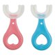 thumbnail image 2 of 2 cepillos de dientes con cabezal de cepillo de silicona de grado alimenticio en forma de U para niños y bebés, 2 of 9