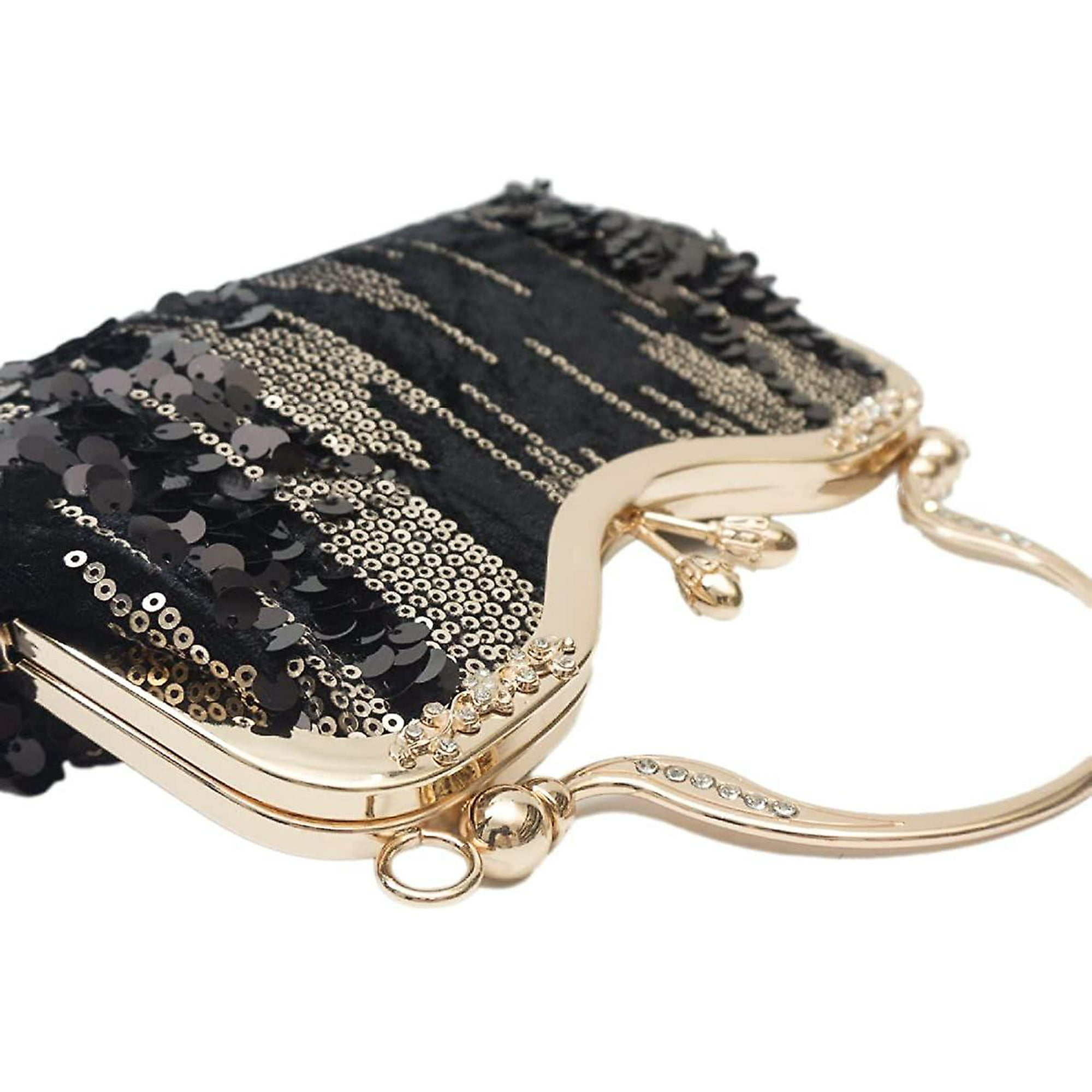 1920s Flapper Handbag Vintage Beaded Evening Clutch Bag Roaring 20s Gastby Bag For Wedding Cocktail Dance Party Walmart