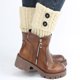 thumbnail image 5 of Minnieouse Calentadores de piernas de invierno de punto para mujer, calcetines cortos de ganchillo Punk ajustados para piernas, calcetines cálidos para Ropa, zapatos y accesorios Miscelánea beige Minnieouse PS11893-04, 5 of 6