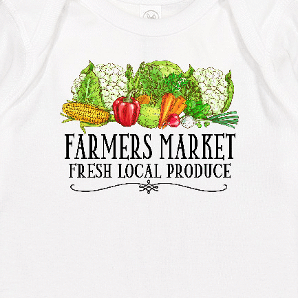 Inktastic Farmers Market Fresh Local Produce Baby Romper Coveralls