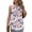 Floral Pink-White, variant on Womens Casual Tank Top Sleeveless Summer Shirts V-Neck Comfy Blouse for Work S-XL