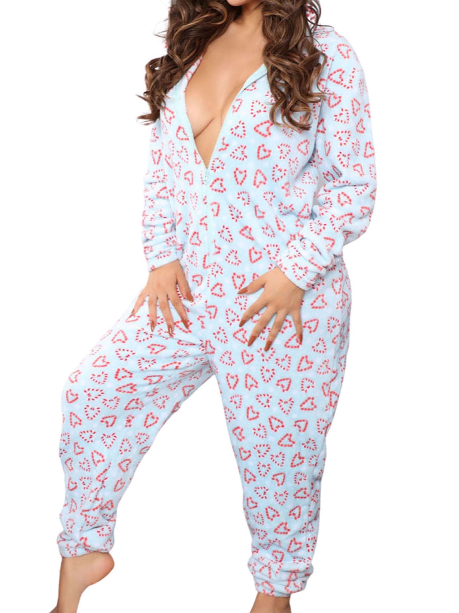 Women s Hooded Onesie Pajamas with Zipper Comfy Liberia Ubuy