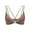 Brown, variant on vigerkar Women's Front Closure Bras No Underwire Plunge V Neck Bra Low Cut Padded Bralettes Soft Comfy Seamless Everyday Bra Brown, M