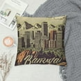thumbnail image 2 of BCIIG  Colorado Throw Pillow Cushion Cover, Denver City Skyline Sketch with Buildings and Mountains Vintage Town Pattern, Decorative Square Accent Pillow Case,, 2 of 5