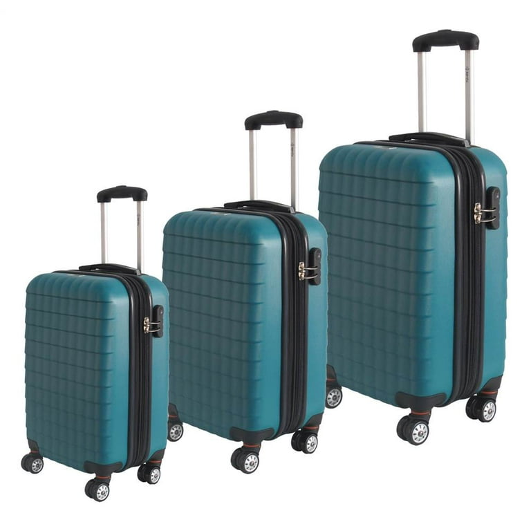 3 Pc Eco Friendly Luggage Set in Green Walmart