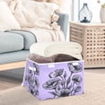 thumbnail image 4 of IAUYY 42*32*30cm Storage Bin with Lid Storage Boxes with Handles,300D Oxford Fabric+Hollow Board Applicable to Clothes Storage Office Storage,Light Purple Canvas, 4 of 6