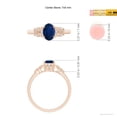 thumbnail image 4 of ANGARA Natural Vintage Style Oval Sapphire Ring with Diamonds in 14K Rose Gold for Women (Size-7x5mm) | September Birthstone, Anniversary, Jewelry Gift for Women | Natural Blue Sapphire Ring, 4 of 9