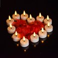 LED Tea Lights with Timer, 12 Electric Tea Lights Flameless Battery ...