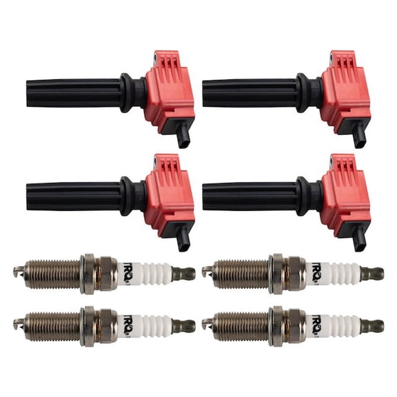 Ignition Coil and Spark Plug Kit 8 Piece - Compatible with 2018, 2020 - 2021 Ford EcoSport 2.0L 4-Cylinder