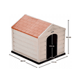 thumbnail image 4 of Casa para perro de Plástico para exterior con Techo Lab.G Beige, Café, 4 of 5