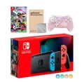 thumbnail image 1 of Nintendo Switch Neon Red Blue Joy-Con Console Set, Bundle With Splatoon 2 And Mytrix Wireless Switch Pro Controller and Accessories Nintendo HADSKEAAA, 1 of 2