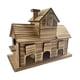 thumbnail image 1 of Casa para pájaros para exteriores, comedero de madera maciza para pájaros, nido colgante de 3 agujeros para colibríes en patio., 1 of 8