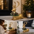 Swilrl Diffuser Christmas Decorations Outdoor Golden Reindeer Resin Animals for Door ...
