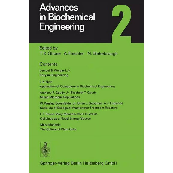 Advances in Biochemical Engineering & Bi Advances in Biochemical Engineering 2, Book 2, (Paperback)