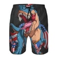 thumbnail image 4 of Disketp Men'S Swim Trunks Hawaiian Breathable Surf Beach Swimsuits Mesh Lining Beach Shorts With Pockets-Blue Dinosaur, 4 of 9