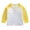 Yellow, variant on Ulanda Toddler Baby Girls Boys Long Sleeve Raglan Shirt Baseball Tee Cotton T-Shirt Kids Casual Athletic Tee Shirts Tops (Hot Pink, 12-18 Months)