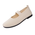 thumbnail image 3 of YHAJDS Fashion Shoes for Women Plus Size Solid Color Knit Mesh Breathable Slip On Casual Summer Flats, 3 of 8