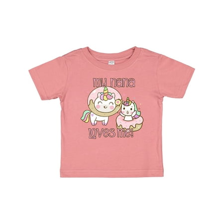 

Inktastic My Nana Loves Me Unicorn Boys or Girls Baby T-Shirt