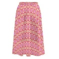 thumbnail image 5 of Retro Daisy Skirt Vintage Floral Print Modern Long Skirts Elastic Waist Design Aesthetic C, 5 of 7