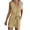Khaki, variant on XMMSWDLA Women V Neck Sleeveless Belted Wrap Short Jumpsuit