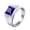 Silver Dark Blue, variant on Men's Stainless Steel Vintage Square Agate Stone Signet Ring Silver Plated, Red Stone Size 7