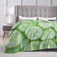 thumbnail image 4 of Wijzvio Food Cucumber Throw Blanket Soft Fuzzy Fleece Blanket For Couch Bed Living Room Decoration 40"X30", 4 of 9