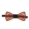 thumbnail image 4 of SHISUYAN Durable Wooden Bow Tie for Men with Hollow Design and Adjustable Strap Multi Color 4.5 Inches Wide, 4 of 8