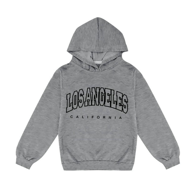 MEZZALL Letter Printed Casual Hoodie For Children Sweatshirt Long Sleeve Pullover Tops Soft, 100