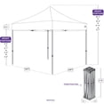 thumbnail image 3 of Impact Canopy 10 x 10 Pop Up Canopy Tent, Straight Leg Shelter, Ultra Light Aluminum Frame, UV Coated, Canopy Accessories, White, 3 of 6