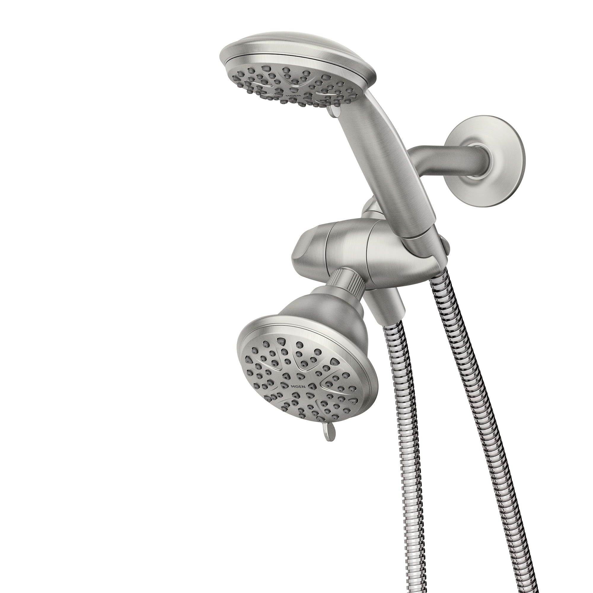 (2 pack) Attune 8-spray 4 in. Shower Head with Handheld Spray Combo in Spot Resist Brushed Nickel