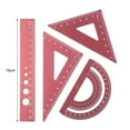 thumbnail image 7 of Cheers US 4Pcs/Set Triangular Architect Scale Ruler Set, Scale Ruler Kits Triangular Ruler,Protractor,Straight Ruler Red Architect Scale Ruler for Student,Engineer, 7 of 7