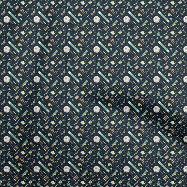 oneOone Rayon Dark Navy Blue Fabric Sports Sewing Craft Projects Fabric Prints By Yard 56 Inch Wide