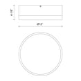 thumbnail image 5 of FM556212AGMB-Alora Lighting-Brisbane - 2 Light Flush Mount-4.13 Inches Tall and 12 Inches Wide-Aged Gold/Matte Black Finish, 5 of 7