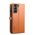 thumbnail image 5 of Nalacover for Samsung Galaxy S23 Plus Wallet Case,Stylish Pattern PU Leather RFID Blocking Magnetic Clasp Flip Folio Zipper Pocket Kickstand Card Slots Phone Cover with Wrist Strap.Brown, 5 of 16