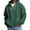 205#Green, variant on Mens Waffle Knit Hoodies Full Zip Up Long Sleeve Drawstring Hooded Sweatshirts Loose Fit Comfort Stylish Jacket