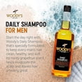 thumbnail image 2 of Woody's Daily Sulfate Free Shampoo for Men, All Natural Daily Shampoo and Organic Scalp Cleanser, 32 fl oz, 2 of 6