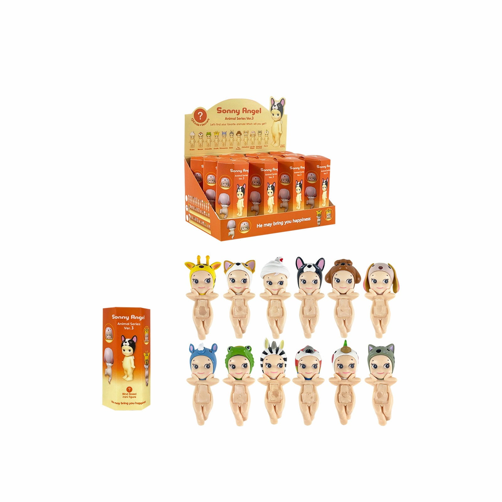 Sonny Angel Hippers Animal Series -2,12 pc Mini Action Figures