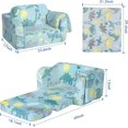thumbnail image 2 of Toddler Play Couch, Modular Kids Sofa & Foam Lounge Chair, Blue, 2 of 8