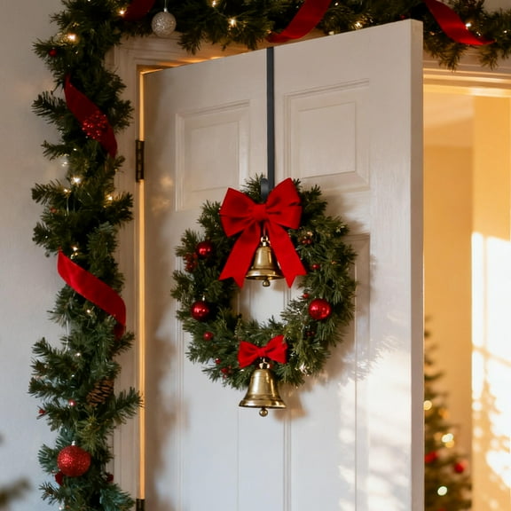 BESTYASH Garland Hanger for Door Frame Black Tool Free Installation 1Pack